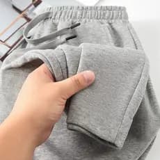 Um short respirável e não abafado!Shorts de algodão chinês pesado cinza cânhamo verão All-Match calças cortadas calças e