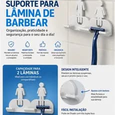 Suporte para Lâminas de Barbear – Organizador de Parede para Banheiro