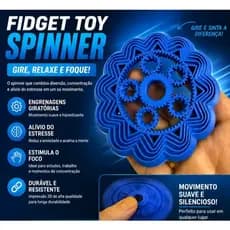 Fidget Toy Spinner com Engrenagens – Antiestresse e Relaxamento