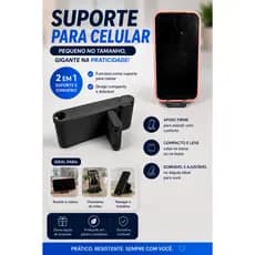 Suporte Dobrável para Celular – Compacto, Prático e Portátil - Cabe no bolso - Pode ser usado como chaveiro