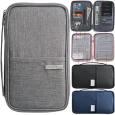 Carteira de Viagem Multifuncional Portátil de Grande Capacidade, Acessórios Criativos para Família, Porta-Passaporte AAQ