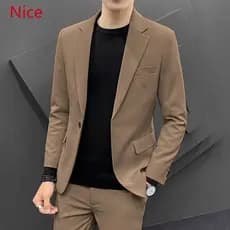 Terno Casual Masculino Versão Coreana Slim-fit Terno Casual para Escritório Pequeno Terno Formal 5264 YKCQ 3930 RBMH