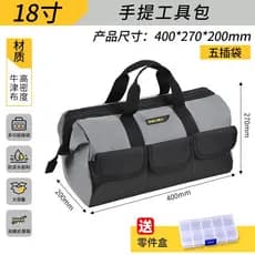 Bolsa de ferramentas portátil e durável, bolsa de ferramentas multifuncional em lona reforçada para homens, resistente a