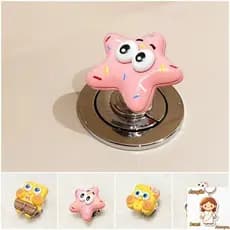 Botão de descarga de vaso sanitário 1/5, equipamento auxiliar Patrick Star, ferramenta de pressão fofa