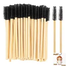 50 Pcs Bamboo Rod Mascara Escova Aplicadora Descartável Extensão De Sobrancelhas De Bambu