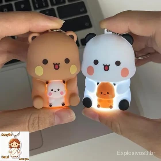 Novo Bubu Dudu Pode Dizer Eu Te Amo Brinquedos De Voz Chaveiro Com 3 Vozes Saco Decoração Casal Brinquedo Luz Noturna