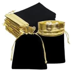 Kit com 100 Saquinhos de Veludo Premium 7x9 para Joias, Bijuterias, Presentes