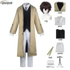 Peruca de Cosplay de Osamu Dazai da Agência de Detetives Blindada para Homens e Mulheres, Fantasias de Anime XEOR KB5Y C
