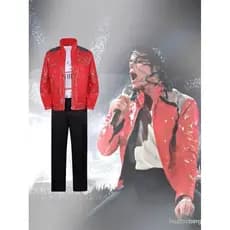 Fantasia de Cosplay do Michael Jackson, Traje de Homenagem ao Superstar, Uniforme para Apresentação de Halloween