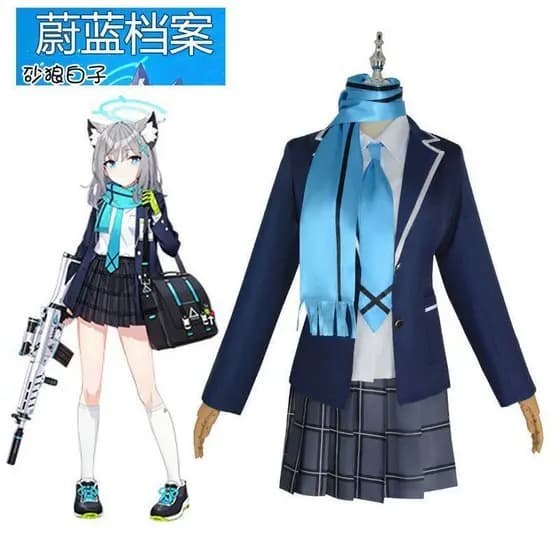 Cosplay de Sunaookami Shiroko de Blue Archive, Fantasia de Personagem de Anime