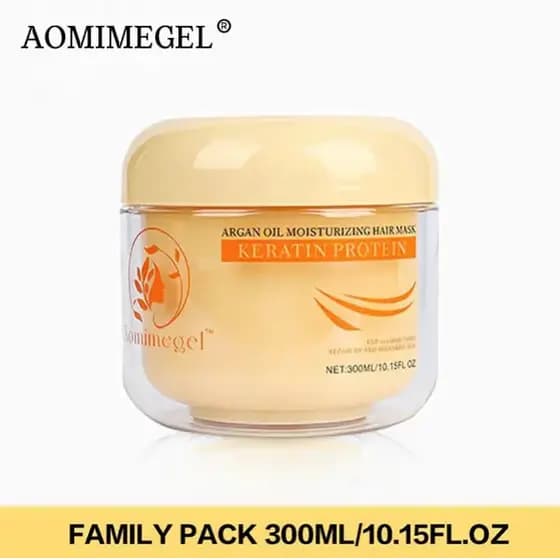 Máscara Capilar Simples e Limpa Aomimegel com Colágeno e Óleo de Argan - Tratamento Suave de Condicionamento Profundo pa