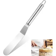 Espátula de 6" com Cabo Angulado, Espátula de Aço Inoxidável para Decoração de Bolos, Ferramentas para Cobertura de Bolo