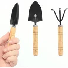 Conjunto de Ferramentas de Jardinagem: 3 ferramentas de jardim, pá de mão, pá, espátula e rastelo. Pá de Jardim, Pá Manu
