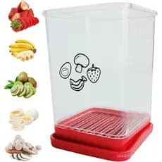 Cortador de Frutas, Morango, Banana, Cogumelo, Uva e Ovo, Cortador Portátil de Aço Inoxidável com Placa de Empurrar, Ute