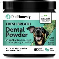 Pó Dental Refrescante para Cães, para Limpeza dos Dentes e Remoção de Placa, Cuidado Dental para Cães, Removedor de Tárt