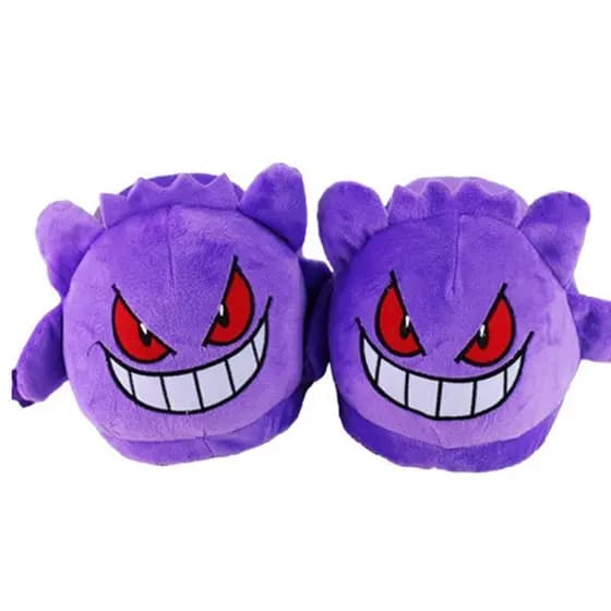 Chinelos de Pelúcia Gengar de 24cm, Brinquedos de Pelúcia para o Inverno, para Crianças e Mulheres, Me CYS9