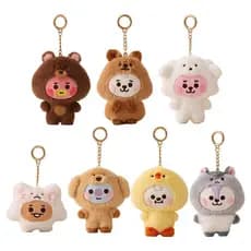Boneco de Pelúcia Fofo de Desenho Animado da Série Baby Zoo do Ídolo de Kpop TATA COOKY CHIMMY, Pingente de Bolsa, Prese
