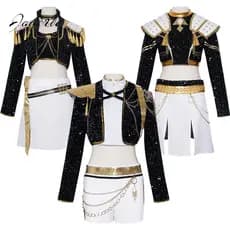 Fantasias de Cosplay K-POP Demon Hunters Estrela Rumi Zoey, Traje Feminino Mira, Roupa de Cosplay de Anime Preta e Doura