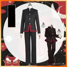 Fantasia de Cosplay de Hanako-Kun Jibaku Shounen Yugi, Capa de Toilet-Bound, Uniforme de Anime, Peruca e Chapéu de Hallo