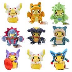17 Estilos de Figuras de Anime: Pikachu, Snorlax, Lucario, Charizard, X/Y, Rayquaza, Slowpoke, Tabu, Nai Yamirami, Garch