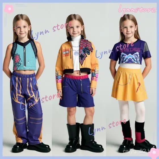 Fantasia de Cosplay Infantil RUMI ZOEY MIRA, Traje KPOP Caçadores de Demônios, Roupas para Carnaval, Festa de Anime e Ro