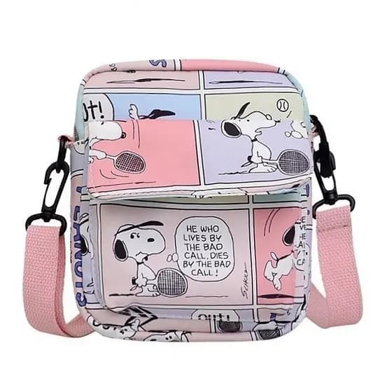 [Envio em 48 horas] Nova Bolsa Transversal Fofa do Snoopy 2023, Versão Coreana, Bolsa de Ombro Quadrada Pequena 5641 541