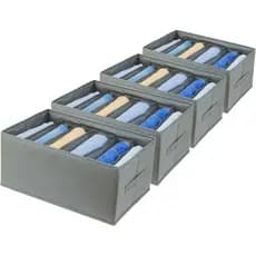 Organizador de Armário Extra Grande Fordonral com 6 Compartimentos para Jeans, Suéteres, Lençóis e Camisas - Caixas de A