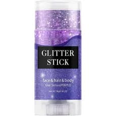 Bastão de Glitter Roxo para o Corpo, Lantejoulas Holográficas, Tinta Facial Brilhante, Glitter para Maquiagem