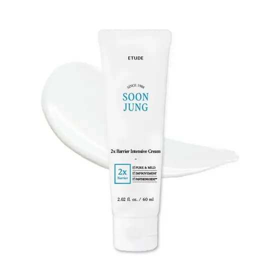 ETUDE SoonJung 2x Facial Intensivo, para reparação da barreira, hidratação intensa, com Madecassoside e Pantenol.