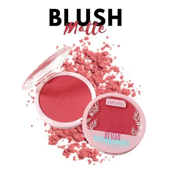 Blush Matte , Vegano Compacto Com Alta Pigmentação , Maquiagem Por Febella