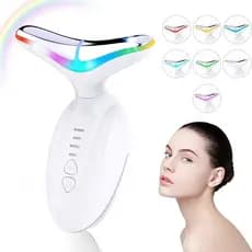 Massageador Facial e de Pescoço - Terapia de Luz Vermelha SIQUER para Relaxamento Facial DDL5
