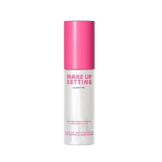 Spray Fixador de Maquiagem, um spray leve e natural para ajudar a maquiagem a durar mais tempo.