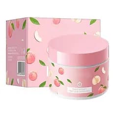 Creme Esfoliante com Extrato de Pêssego e Ácido Frutal para Limpeza Profunda do Rosto e Corpo, Cuidados com a Pele 140g
