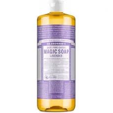 Sabonete Líquido Pure-Castile da Dr. Bronner, Feito com Óleos Orgânicos, 18 Funções em 1: Rosto, Corpo, Cabelo, Lavander
