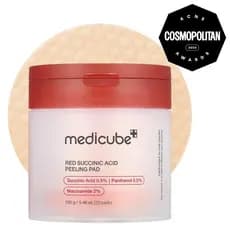 [medicube] Pads de Ácido Succínico Vermelho e Pantenol |    Cuidados com a pele com Niacinamida + Ácido Salicílico