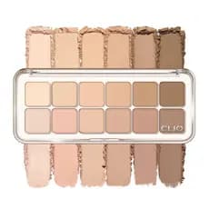 CLIO Pro Eye Palette Air, Paleta de Sombras para Olhos com 12 Cores, Mistura de Acabamentos Matte e Brilhantes, Cor Pigm
