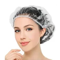 100 Toucas de Banho Descartáveis para Mulheres e Homens, Touca de Banho Plástica Impermeável e Durável, Toucas de Cabelo