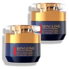 Creme Facial Qingling, Creme Antirrugas Qingling, Hidratante Antirrugas e Firmador com Polipeptídeos Quinglin, Loção 3 e