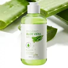 Gel de Aloe Vera Orgânico Grospe - Aloe Pura e Natural para Cuidado do Rosto, Pele e Cabelo, Gel Hidratante e Calmante d