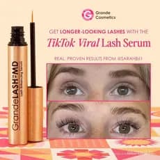 Grande Cosmetics GrandeLASH-MD Sérum Fortalecedor de Cílios - Fórmula com Peptídeos e Vitaminas para Cílios Mais Longos,