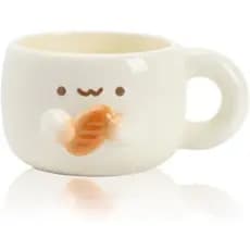 Caneca de Café de Cerâmica CuteKawaii, 10oz, Feita à Mão, Estética, Caneca de Chá 3D com Desenho Animado, Presentes de A
