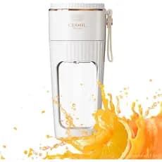 Liquidificador portátil recarregável USB, 18000 RPM, mini misturador elétrico com 10 lâminas, copo de 340ml em PC de qua
