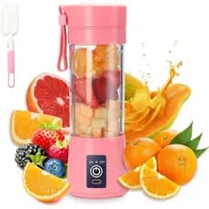 Copo liquidificador portátil, espremedor elétrico USB, mini mixer, adequado para milkshakes e smoothies, 380ml, design d