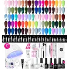 Kit de Esmalte em Gel Beetles com Luz UV, Conjunto de Esmalte em Gel, Base, Top Coat, Esmalte em Gel para Todas as Estaç