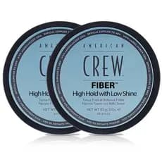 AmericanCrewFibraCapilarMasculina, Semelhante a Gel Capilar com Alta Fixação e Baixo Brilho, 3Oz (Pacote com 2)
