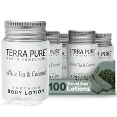 Loção Corporal em Tamanho Viagem para Hotéis, 100 Unidades de Frascos de 1 oz, Amenidades para Hóspedes em Hotéis, Alugu