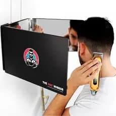 Espelho de 360 graus – Espelho de três lados para corte de cabelo autônomo – Espelho ajustável de três lados para corte