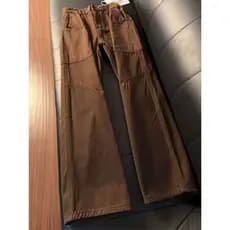 Melade café cor lavado Jeans masculino Street Wear forro de lã engrossado calças de perna reta estilo americano corte Di