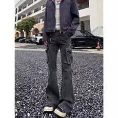 Estilo Hong Kong na moda masculina verão novo estilo 2026 carta única Jeans Hip Hop ins na moda High Street na moda rufi