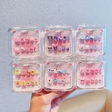 Sanrio bonito crianças adesivos de unhas dos desenhos animados rosa Wearable tiras de unhas adesivo auto-adesivo acessór
